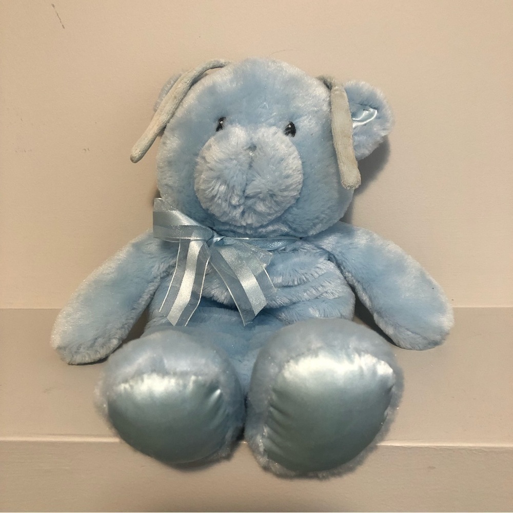 Baby Gund My First Teddy Plush Blue Bear Pull String Musical AS IS READ